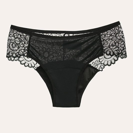 Relixa GRACE čipkované menštruačné nohavičky – stredná absorpcia – čierne, veľkosť 3XL