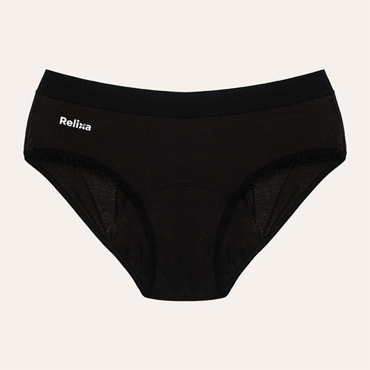 Relixa HIPSTERS menštruačné nohavičky – silná absorpcia, nízky pás – čierne, veľkosť XS